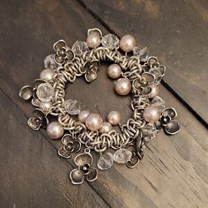 Vintage Chico's "Happy Spring" Cha Cha Stretch Flower Bracelet